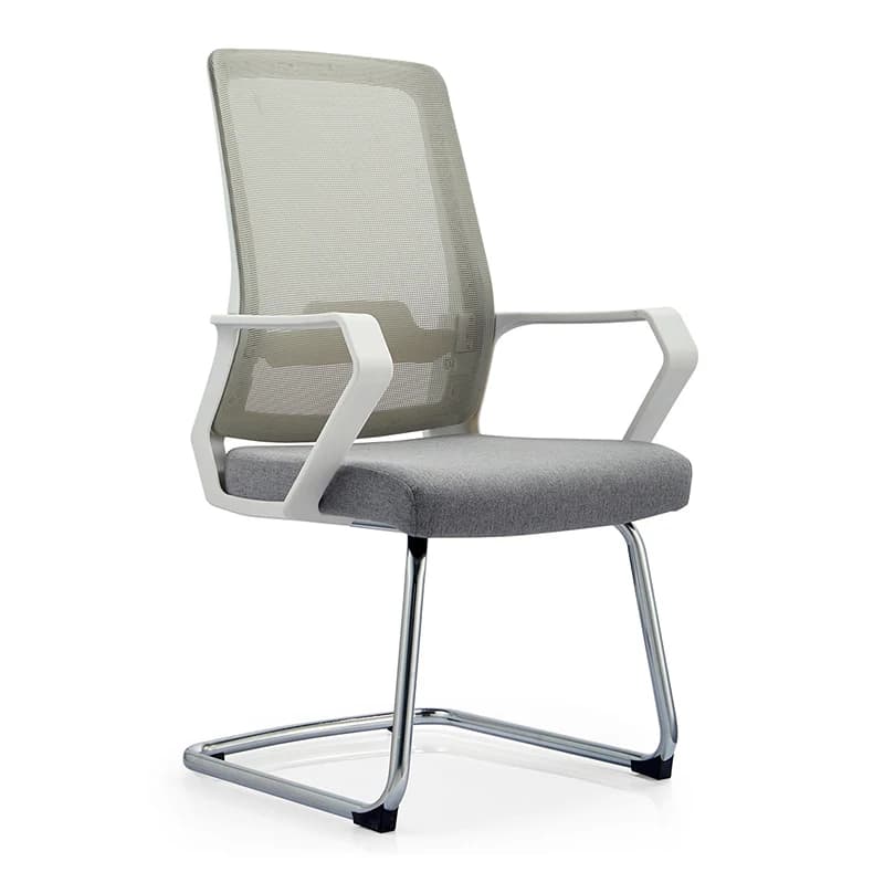 Sedia per sala conferenze ergonomica di colore bianco Sedia in rete Sedia per visitatori in rete da gioco