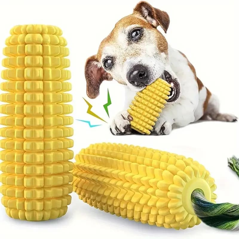 Giocattoli da masticare per cani per masticatori aggressivi, giocattoli interattivi per cani resistenti e durevoli, giocattolo per bastoncini di mais da masticare con denti di cucciolo per piccoli e grandi dimensioni