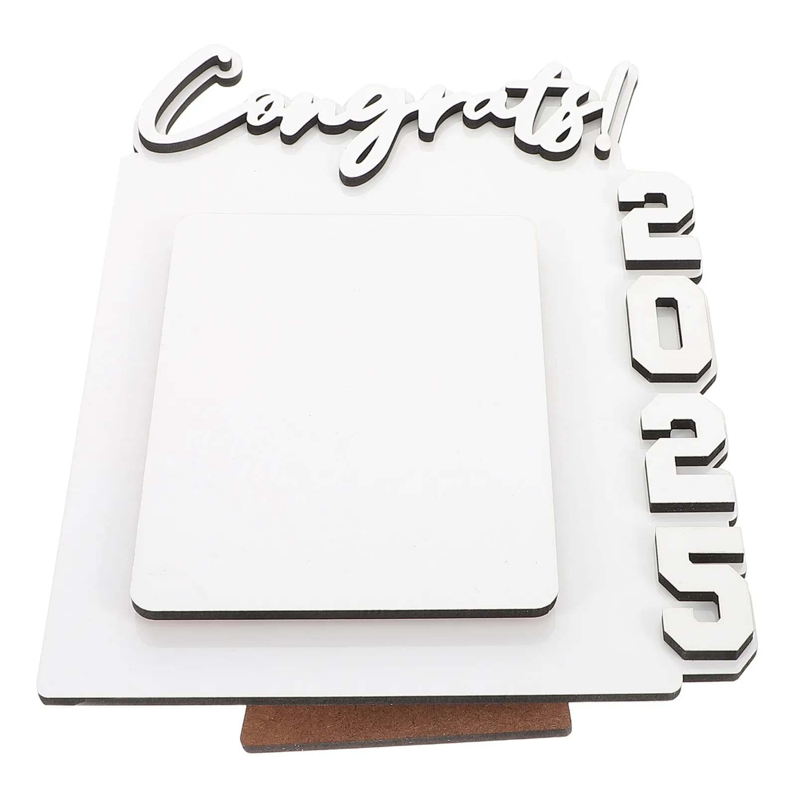Sublimation Blank Wood Photo Frame DIY Graduation Senior 2025 Desktop Picture Board Paintable Frame for Home Decor Office School