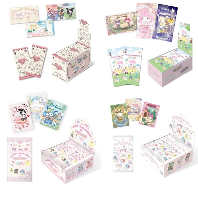 KABAO Original Anime Sanrio Family Kuromi Hello Kitty My Melody Shining Collectible Card Game Trading Card Toys