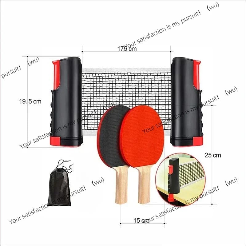 Set combinato racchetta da ping pong, colonna in rete portatile, set di griglie da ping pong retrattili standard per uso domestico, escluse palline