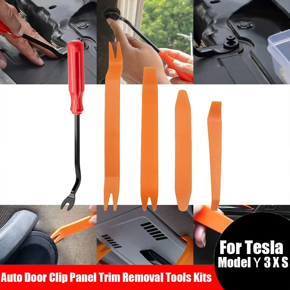 Kit di strumenti per la rimozione del rivestimento del pannello della clip della porta automatica Lame di navigazione Smontaggio Strumento di riparazione della conversione dell'altalena interna dell'auto in plastica