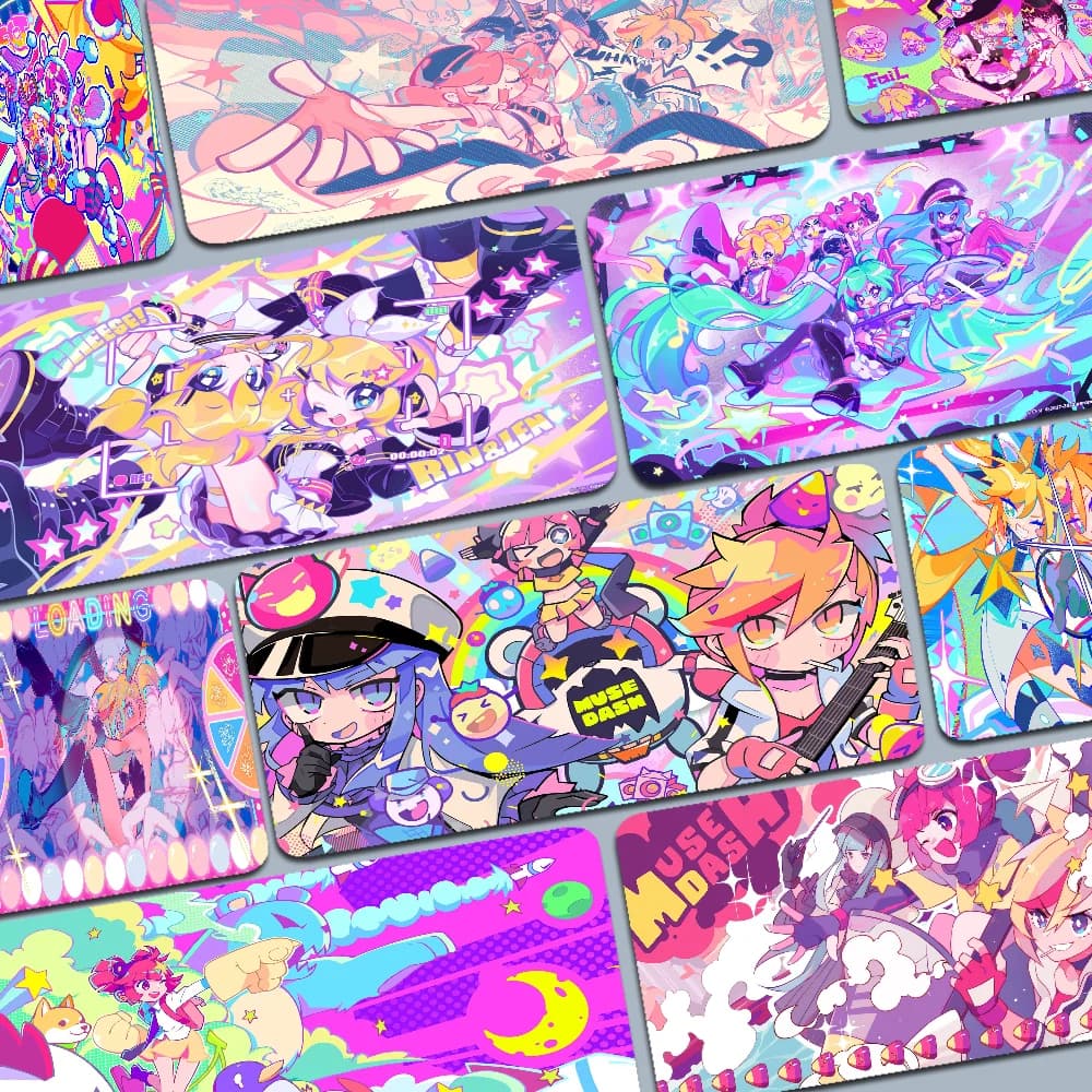 Muse Dash Anime Girl Mousepad Boy Pad tappetino da gioco in gomma naturale tappetino da scrivania dimensioni per Gameing World of tanks CS GO Zelda