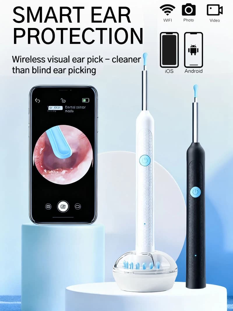 2026 New Upgrade Visual Ear Wax Cleaner Camera Safe Earwax Removal Endoscope with 5M Camera Ear Cleaning Tools Ear Care