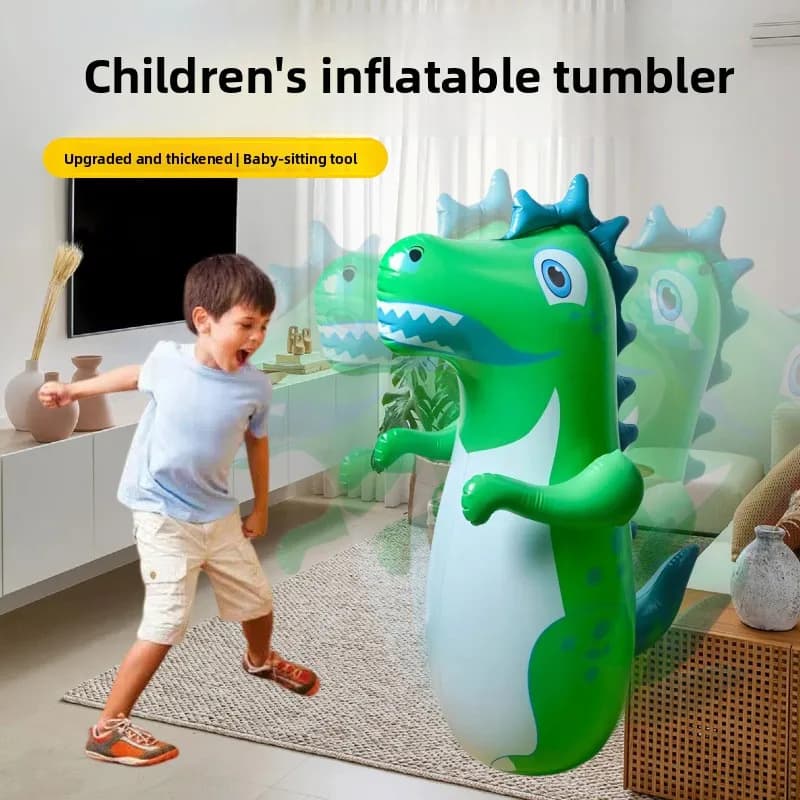 Animal Shape Inflatable Toy for Kids, Dinosaur Boxing Bag for Interior/External, Precocious Learning Activities
