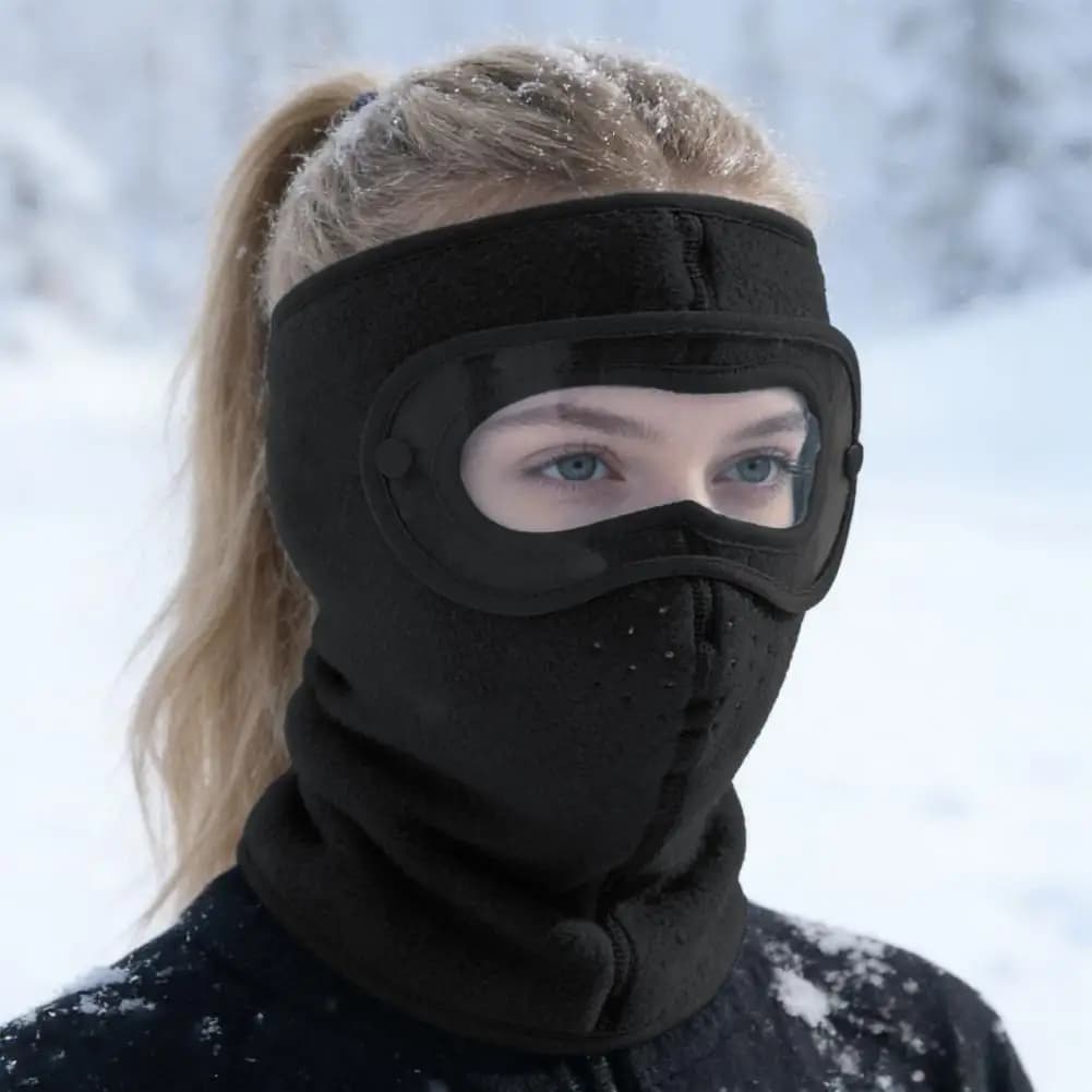 Maschere Scudo per gli occhi con occhiali antiappannamento Copri cappuccio Maschera da ciclismo invernale In pile Antivento Maschera da ciclismo Passamontagna Maschera Cappello da sci