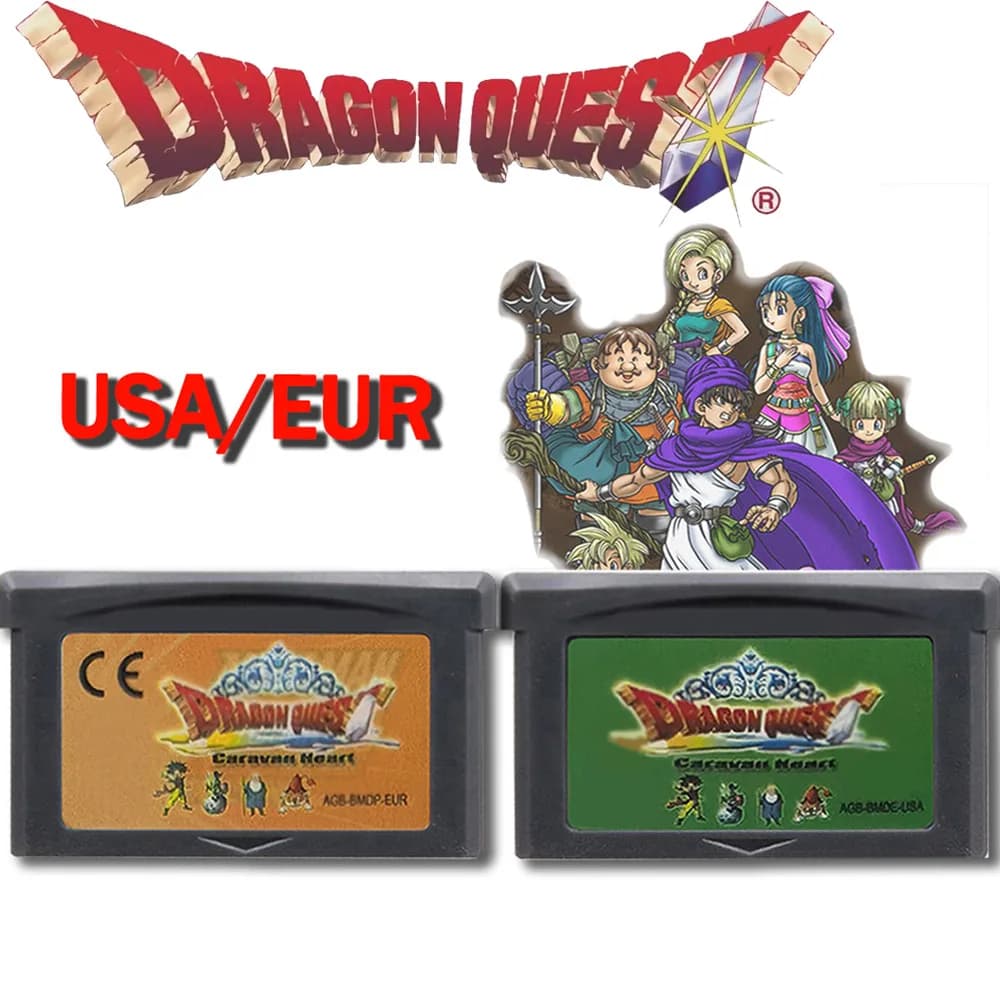 GBA Game 32-bit Video Game Card "Heart of the Dragon Quest Monsters Caravan" US Version GBA/NDS