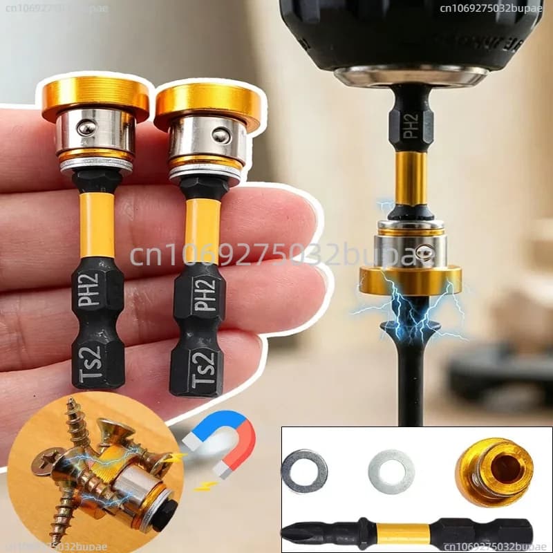 Cacciavite Tips Set with Magnetic Positioning for Cartongesso, PH2 Drilling Tools with Hexagonal Cat, Localization Screw Tips for Cartongesso 50mm