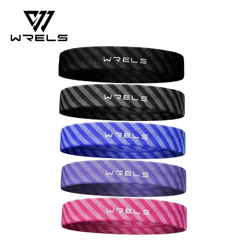 WRELS Sweatbands Moisture Wicking Hairband Sports Sweat Absorbing Headband Women Men Elastic Sweatband Running Gym Yoga headband