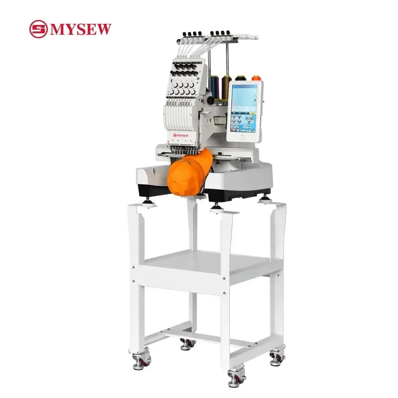 MYSEW MFS800 9 s Single Head Automatic Computerized Digital Hat Shoes T-shirt Industrial Cap Embroidery Machine Prices