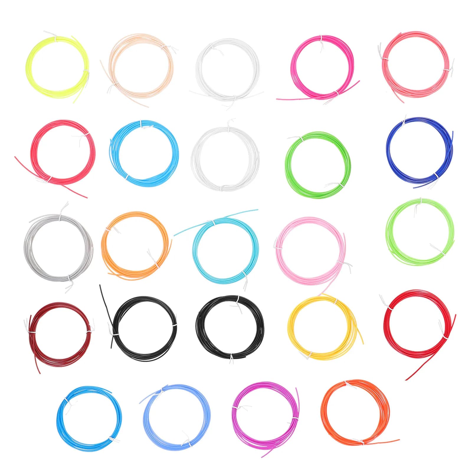 30 Pezzi Filamento per Stampa 3D a Bassa Temperatura 1,75mm Compatibile con Tutti i Modelli di Stampanti 3D 30 Colori Vivaci Mix PLA ABS