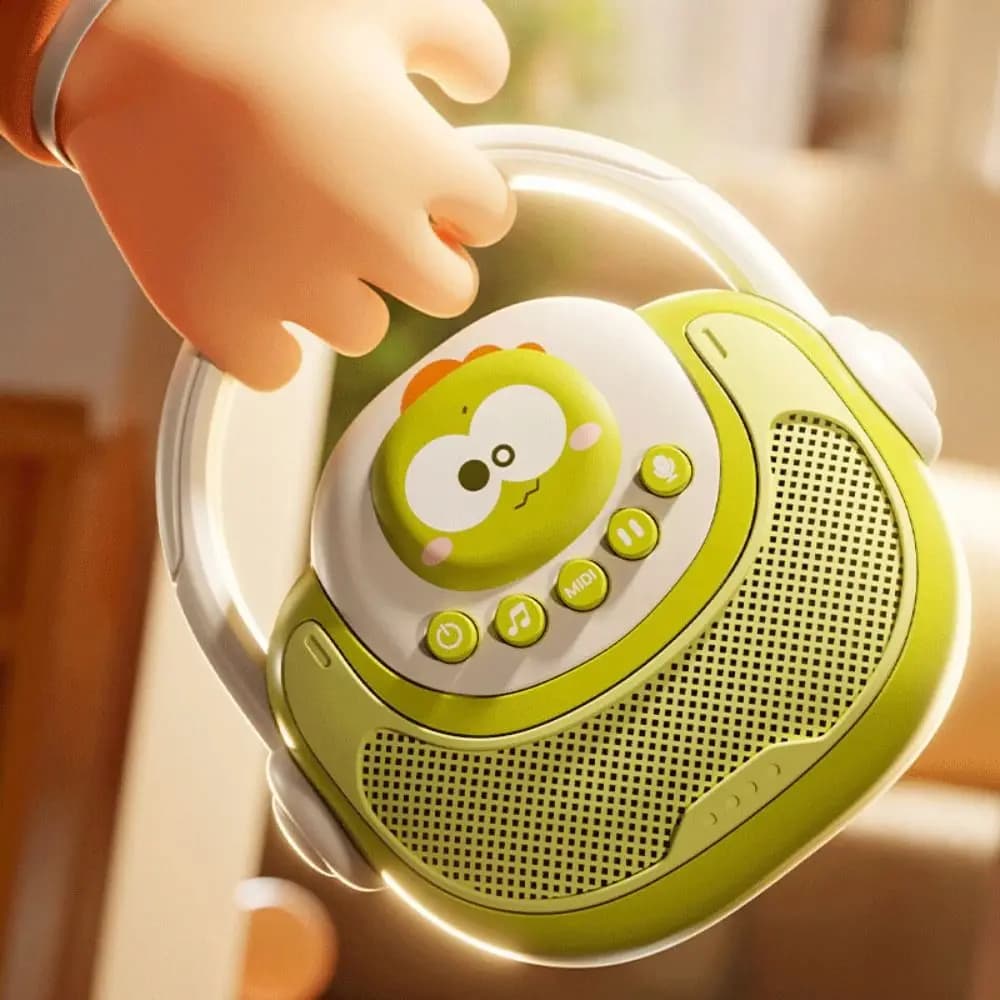 Music Speaker Wireless Karaoke Children's Connect Phone Plastic Singing Machine Music Recordable Karaoke Machine Gifts