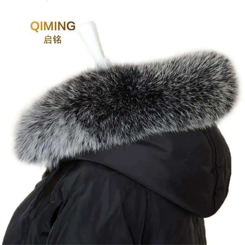 Vera volpe 70 / 80 cm collare dritto sciarpa di pelliccia morbida collare caldo inverno donna vera pelliccia di volpe collare di pelliccia di volpe collare di pelliccia L18