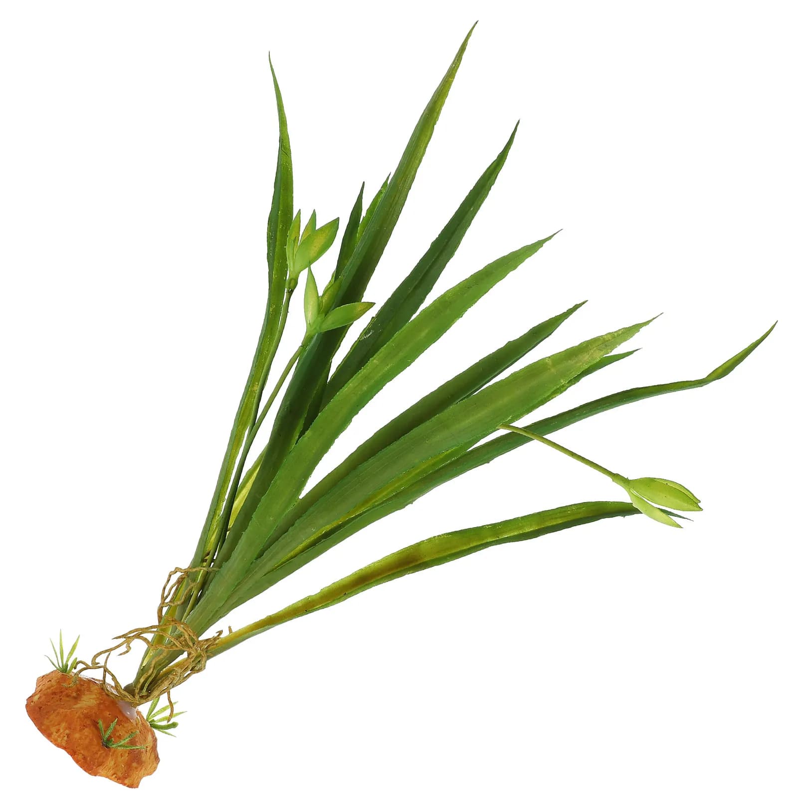 Artificial Rettili Terrarium Decoration, Realistic Fin Green Plant for Rectile Habitat Decoration, Lizard Land Accessories