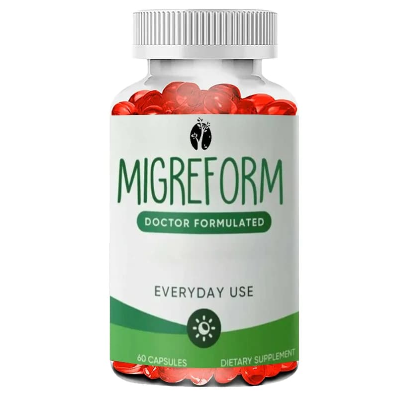 Supplement for Sollievo from migraine - Magnesium, Vitamin B2 and CoQ10, 60 Capsules