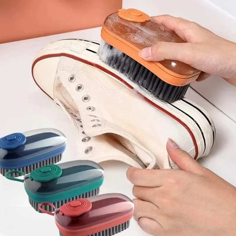 Spazzola per lavaggio automatica a riempimento di liquidi Spazzola per la pulizia di vestiti e cappelli Forniture multifunzionali per spazzole per lavaggio domestico