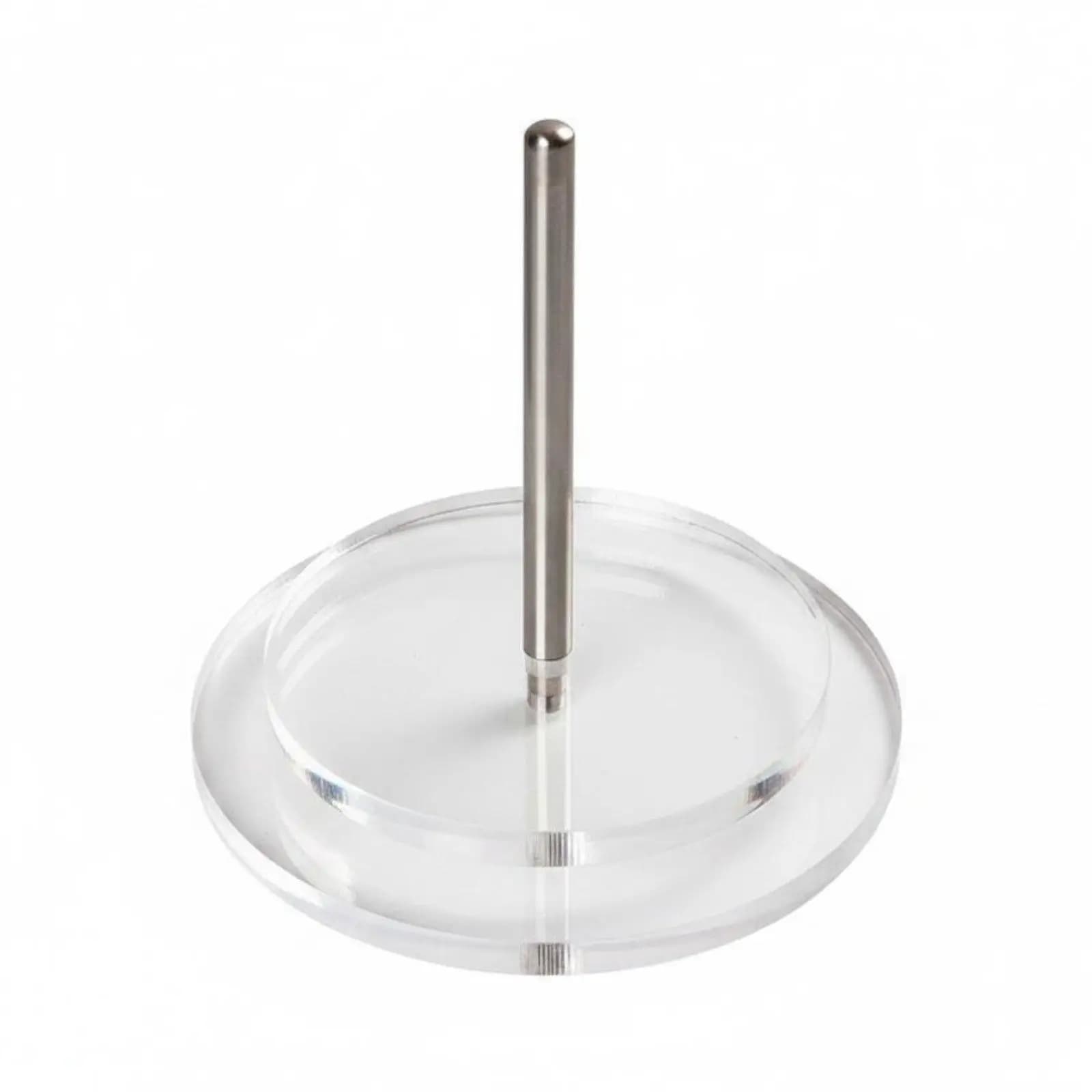 Transparent Acrylic Yarn Holder with Spinning Base Knitting Winder Stand for Crochet Hook and Handmade Crafts