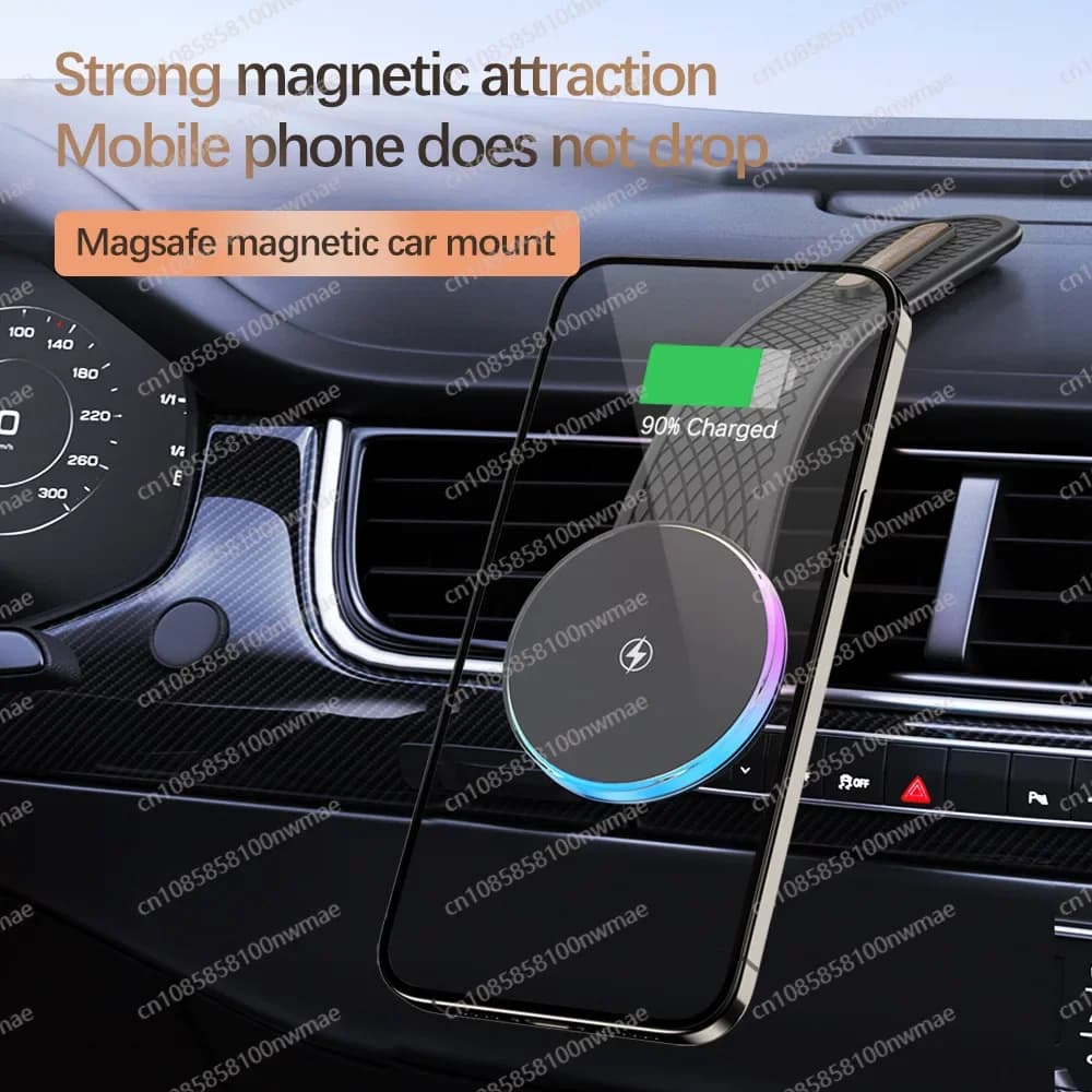 Nuovo caricabatterie wireless magnetico per auto, supporto per telefono cellulare pieghevole con ventosa per uso domestico