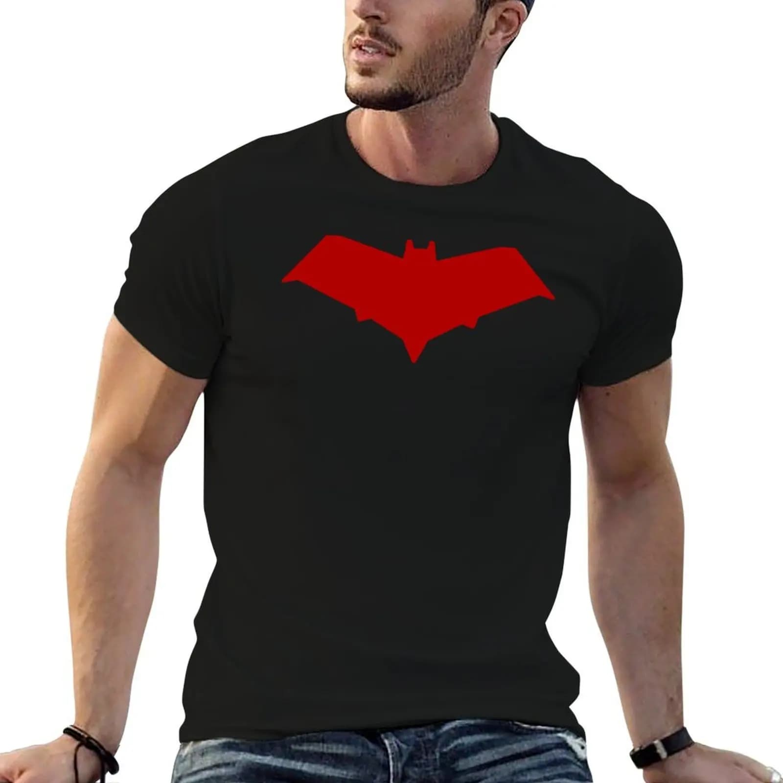 T-shirt con cappuccio rosso logo magliette in cotone uomo maglietta 100% maglietta personalizzata