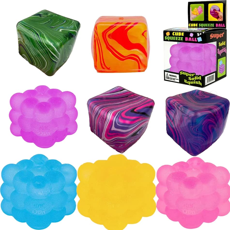 CF Hot Squishy Ice Cube Soft Squishy Block Stress Relief Gifts Releasing Stress Balls Office Accessories Decompress Decoraitons