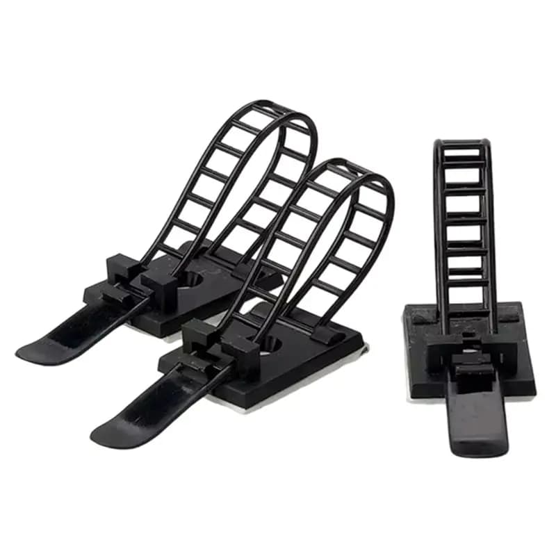 [NEWA08R】 Self Adhesive Mount Wire Clamps Line Tie Fixed Adjustable Cable Clips