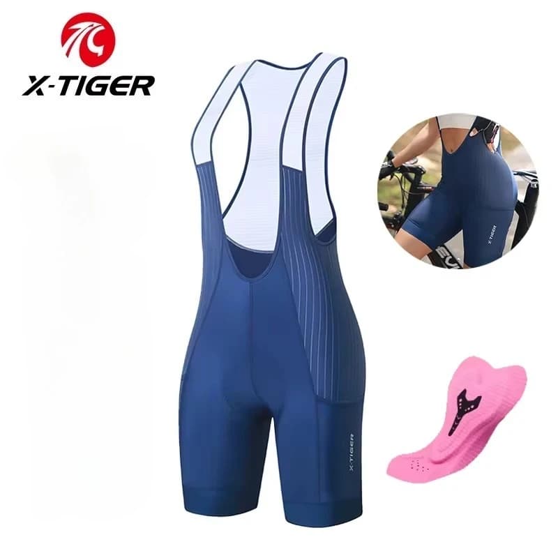 X-TIGER Professional cycling shorts for women Breathable padded cushion Summer fitness shorts Shorts with riding straps for outdoor road bikes
