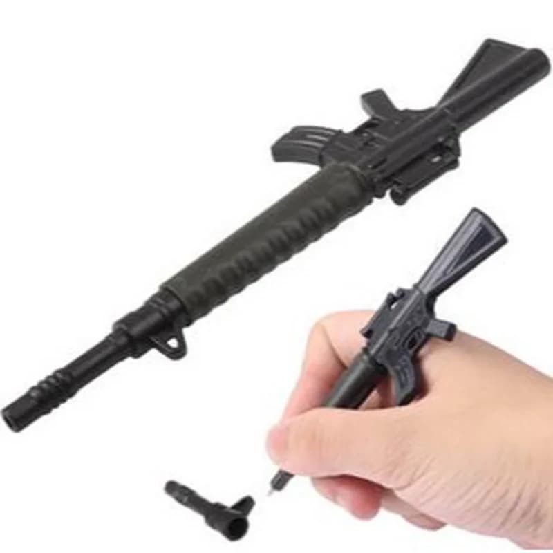 3 pezzi simpatiche penne divertenti Canetas Rollerball materiale scolastico Papelaria cancelleria Gel a forma di pistola creativa