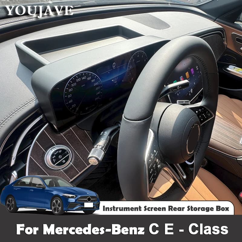 2025 Car Tool Rear Screen Storage Box For Mercedes Benz Class E C200L C260L E260L E300L Sunshade Storage Accessories