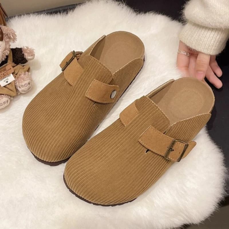 Women's Mules New Casual in Suede with Back Strap, Shoes Spring 2026 Comfortable for Walking and Matching Dresses, Zapatillas De Mujer