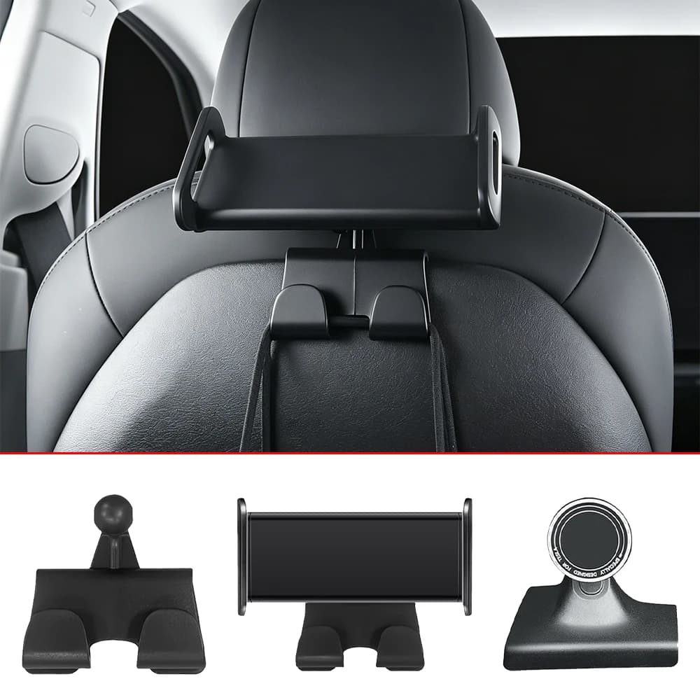Front Seat Backrest Phone Holder Hook Rear Seater Laptop Stand Mount for Tesla Model 3 Highland Y Juniper Launch Old Model 3 Y