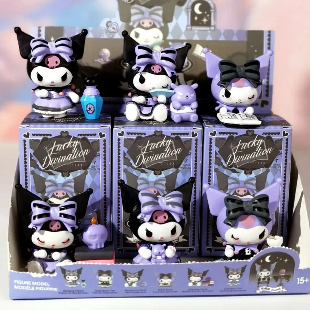 Nuova Blind Box Sanrio, Bambola Cartoon Kuromi, Serie Anime Lucky Divination, Action Figure, Modellino, Giocattolo per Bambini, Decorazione, Regalo di Compleanno