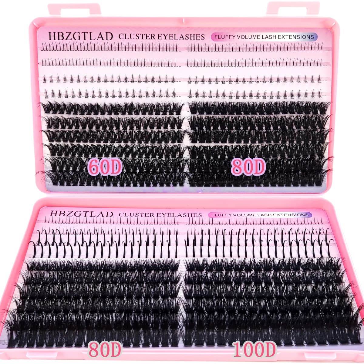 60D-100D bottom and pointed thick eyelash laser cluster volume single laser cluster extended pointed laser cluster DIY fairy eye