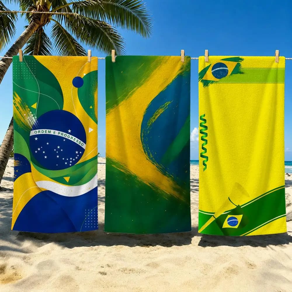 Style Brazil Style Towel Towel Soft Pool Gift For Travel Gym Shower Cool Camping Quick Dry Sports Large Beach Towel