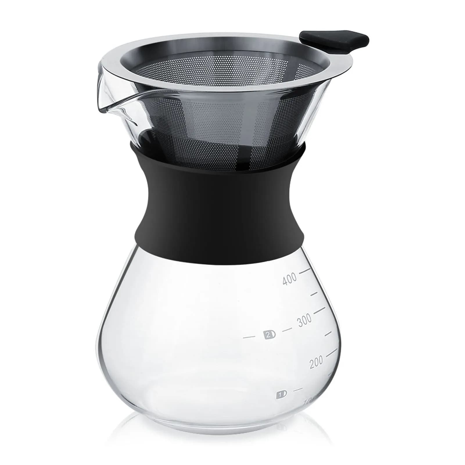 Caffettiera a Goccia Manuale in Vetro con Filtro in Acciaio Inossidabile