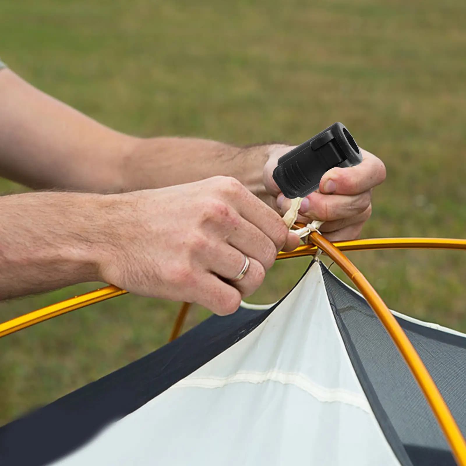Kit di Riparazione per Tende da Campeggio, 4 Pezzi di Connettori in Plastica per Pali, Accessori Essenziali per Tende e Gazebo