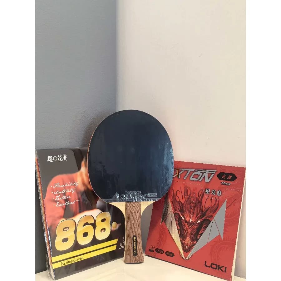 Genuine SANWEI 502E Ping Pong Blade 5 Wood 2 Carbon Layers Carbon Table Tennis Base Board Beginner Training Racket
