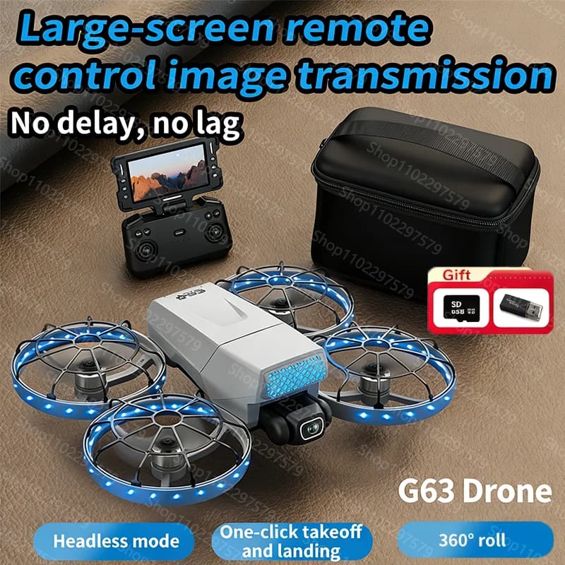 G63 RC Aereo WIFI Sensore di Flusso Ottico Evitamento Ostacoli Brushless RC Droni 4K Professionale Avion Pieghevole Per Bambini Giochi Per Adulti Regali