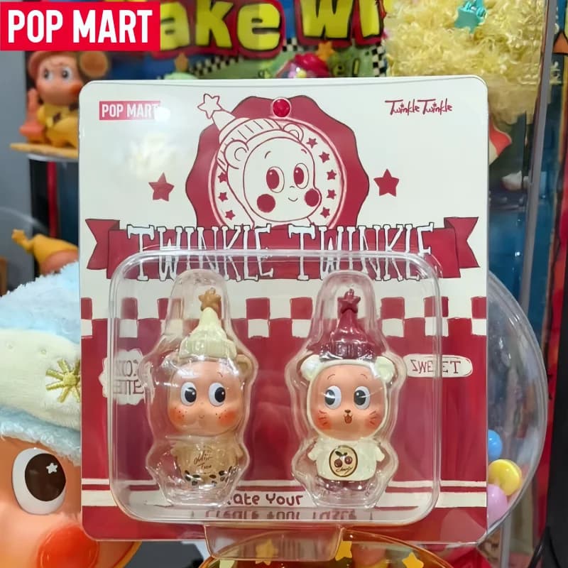 Hot Limitato 100% Genuino Pop Mart Twinkle Twinkle Crea Il Tuo Gusto Mike TeaCherry Serie Kawaii Anime Figurine Regali Di Natale