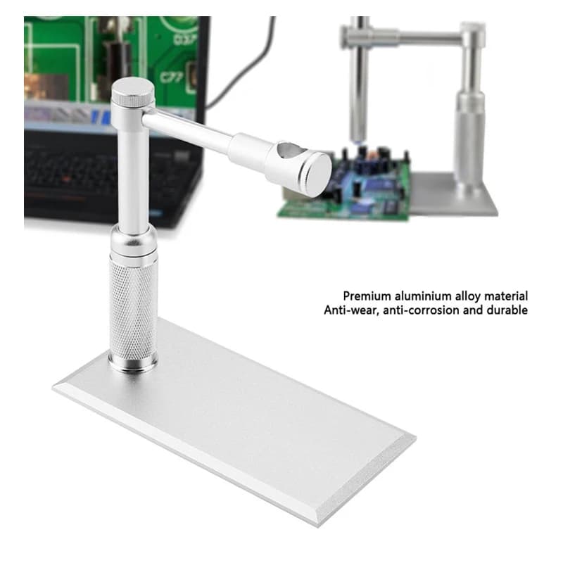 Microscopio Digitale USB 500X con 8 LED, HD Reale 2MP, Lente d'Ingrandimento 12mm, Endoscopio in Metallo