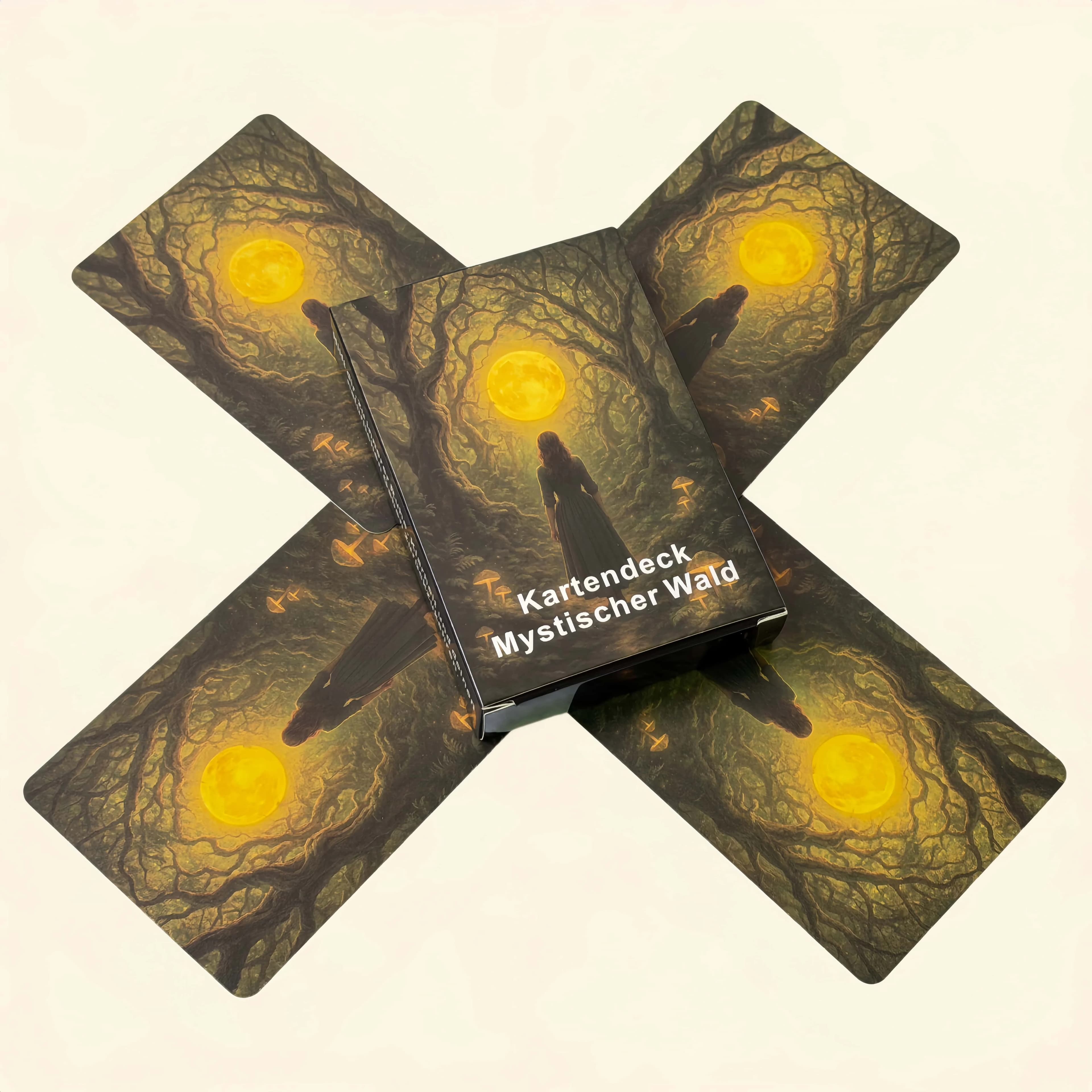 48 Carte Oracolo del Bosco Mistico Tedesco, Stile Tarocchi, Carte per Calmare Emozioni e Guarire l'Anima, per Meditazione e Divinazione Domestica