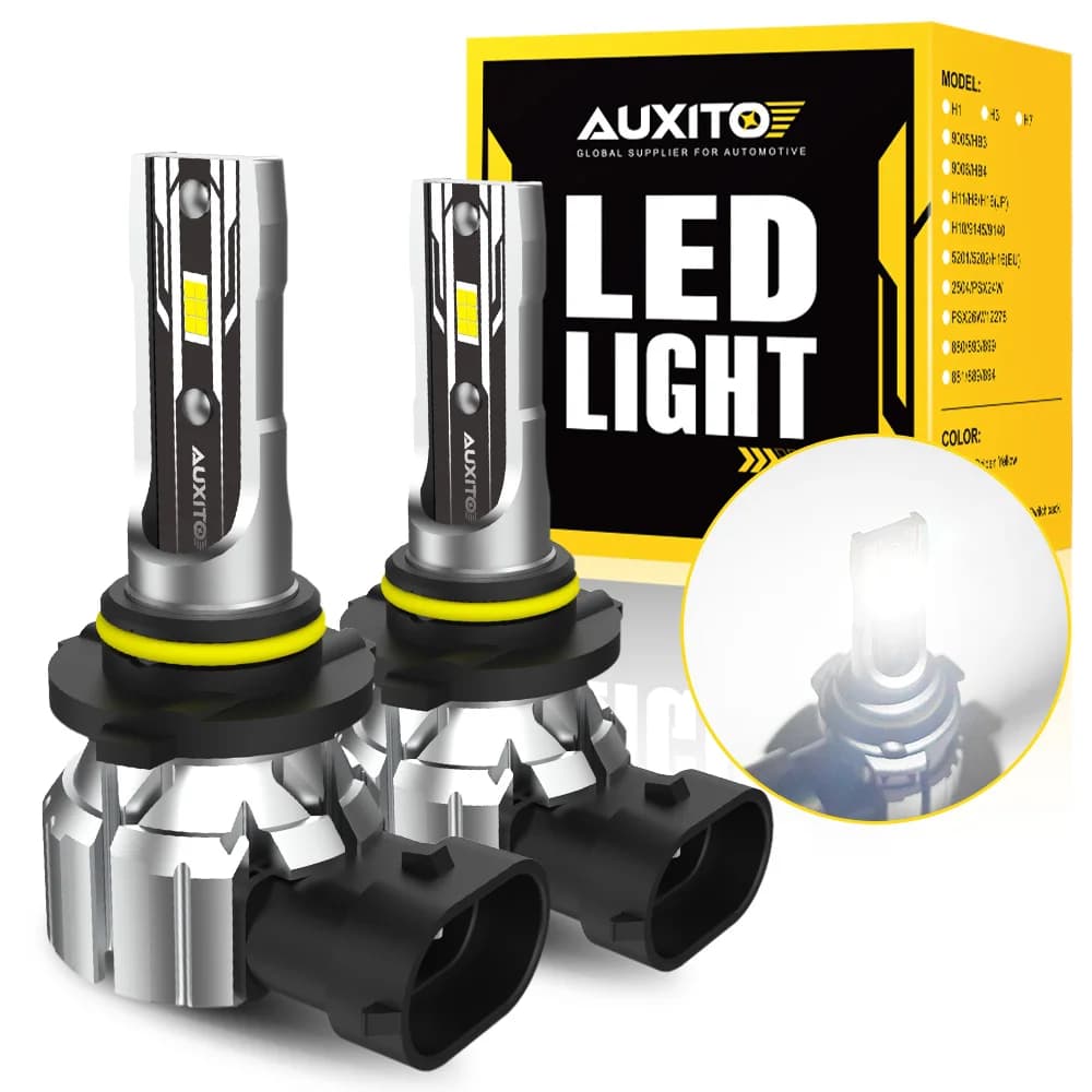 AUXITO 2 pz HB4 9006 lampadina fendinebbia a LED H8 H11 9005 HB3 lampadine a LED fendinebbia faro 50W ad alta potenza senza ventola 6500K ZES Chip 12V
