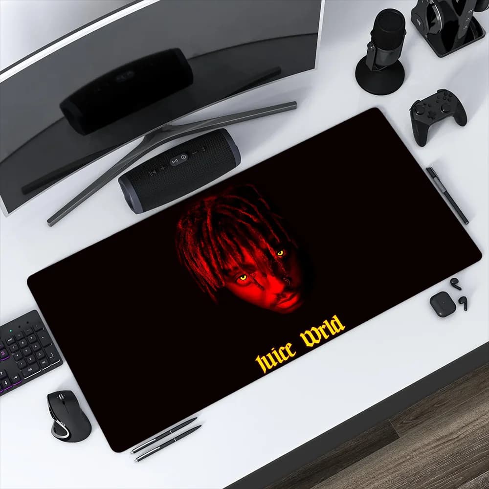 Tappetino per Mouse Cool WRLD MousePad J-Juice Antiscivolo con Bordo Cucito, per Ufficio, Studenti, Gaming, Spesso, Grande, per Scrivere, Cuscino Rapper