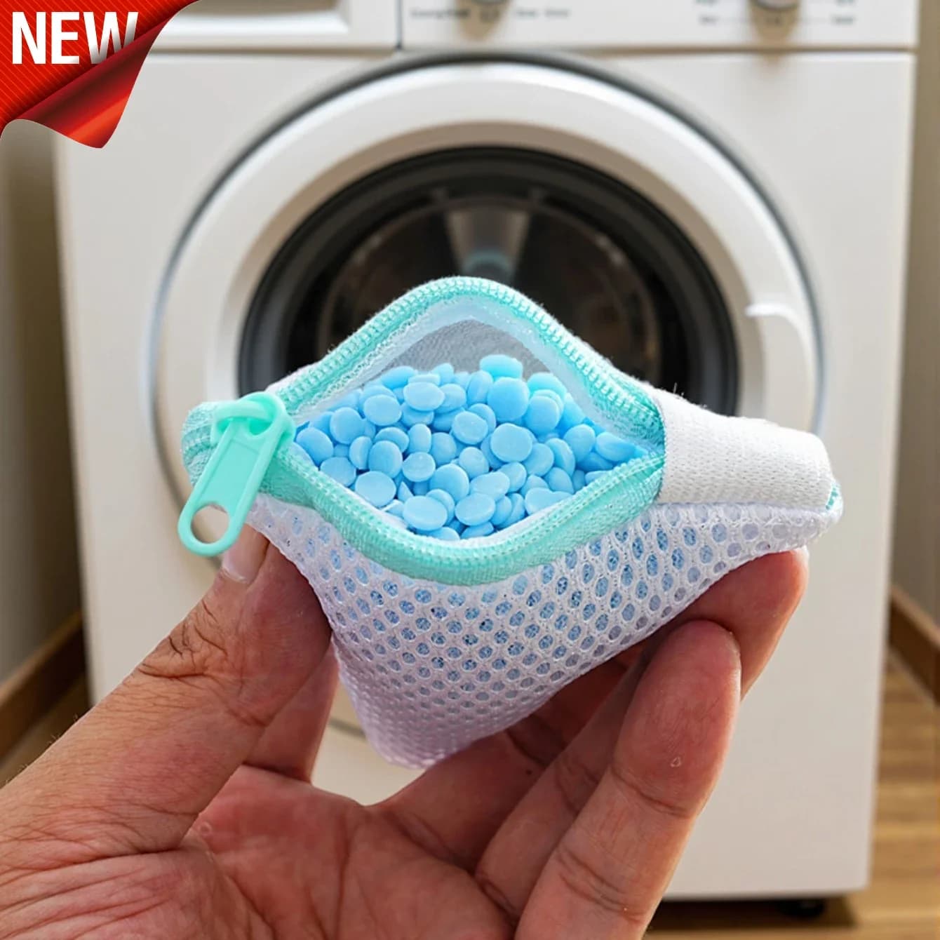 Sacchetto per sapone da bucato multifunzionale, mini sacchetto in rete riutilizzabile, sacchetto per bucato con cerniera anti-deformazione, sacchetto per bucato per lavatrice