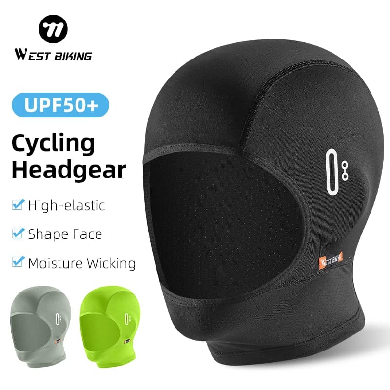 WEST BIKING Breathable Balaclava Cover Spring Summer Ice Silk Cooling Full Face Mask Unisex Motorcycle UV Protection Equipment