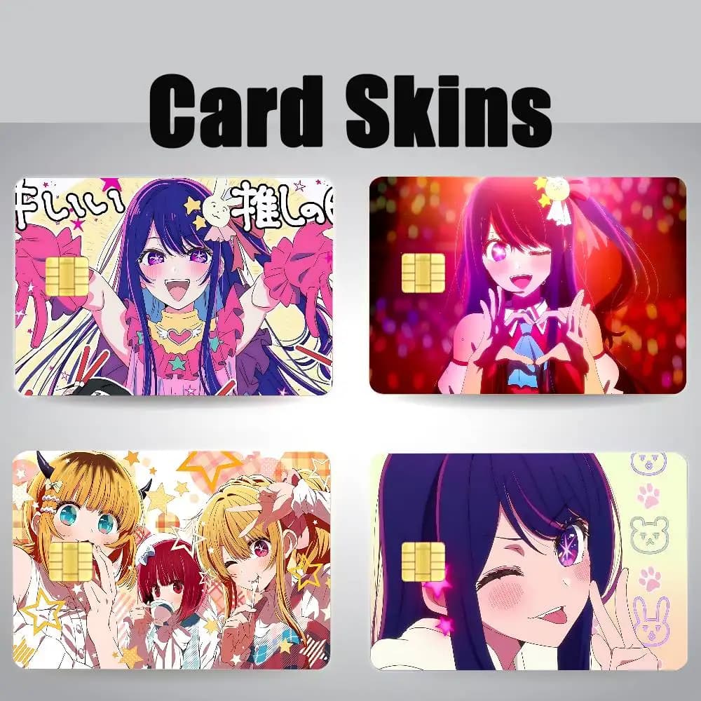 Anime O-Oshi No Ko-S Funny Shell On Off Pellicola adesiva ultrasottile che non sbiadisce per carte di credito e debito