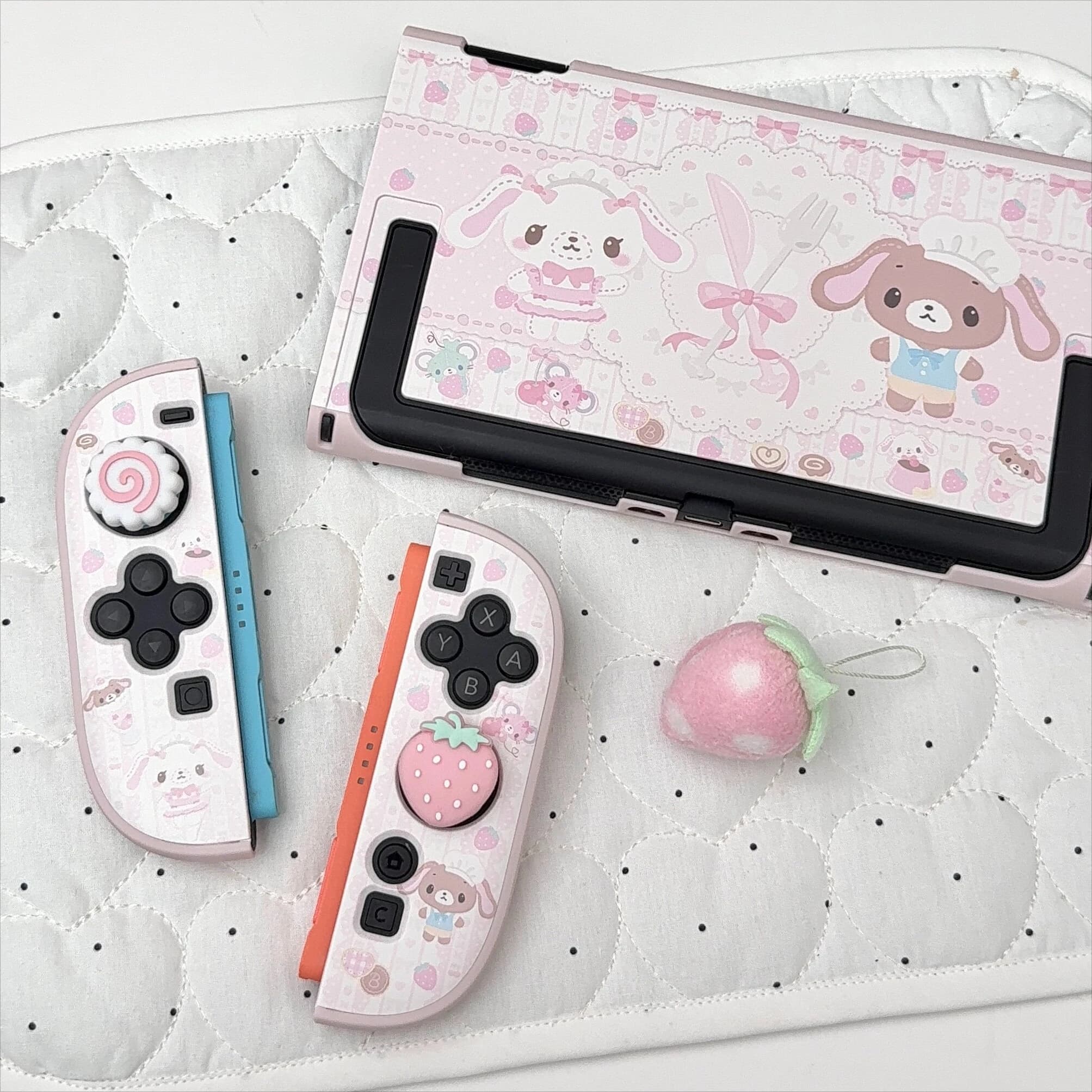 Kawaii Cute Split Protective Case for Nintendo Switch 2/OLED Dockable NS Lite Pink shell Joy-Con Cases Dock Cover Accessories