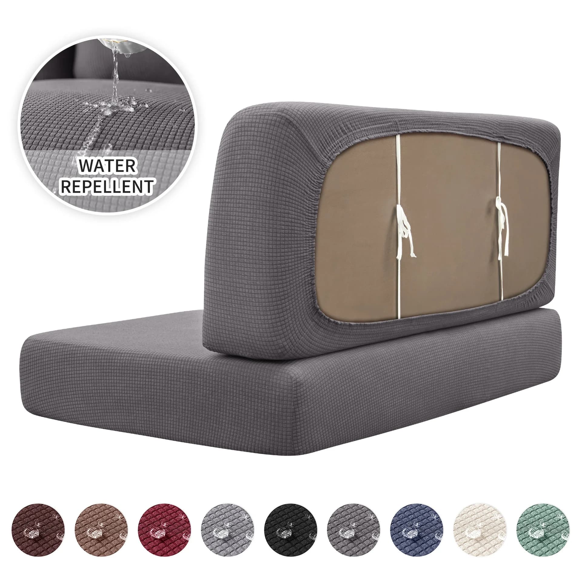 Coperture Impermeabili per Cuscini Dinette RV, Set da 2 Pezzi, Coperture Elasticizzate per Divano, Coperture per Sedili Booth, Coperture per Schienale Panca Auto Camper RV
