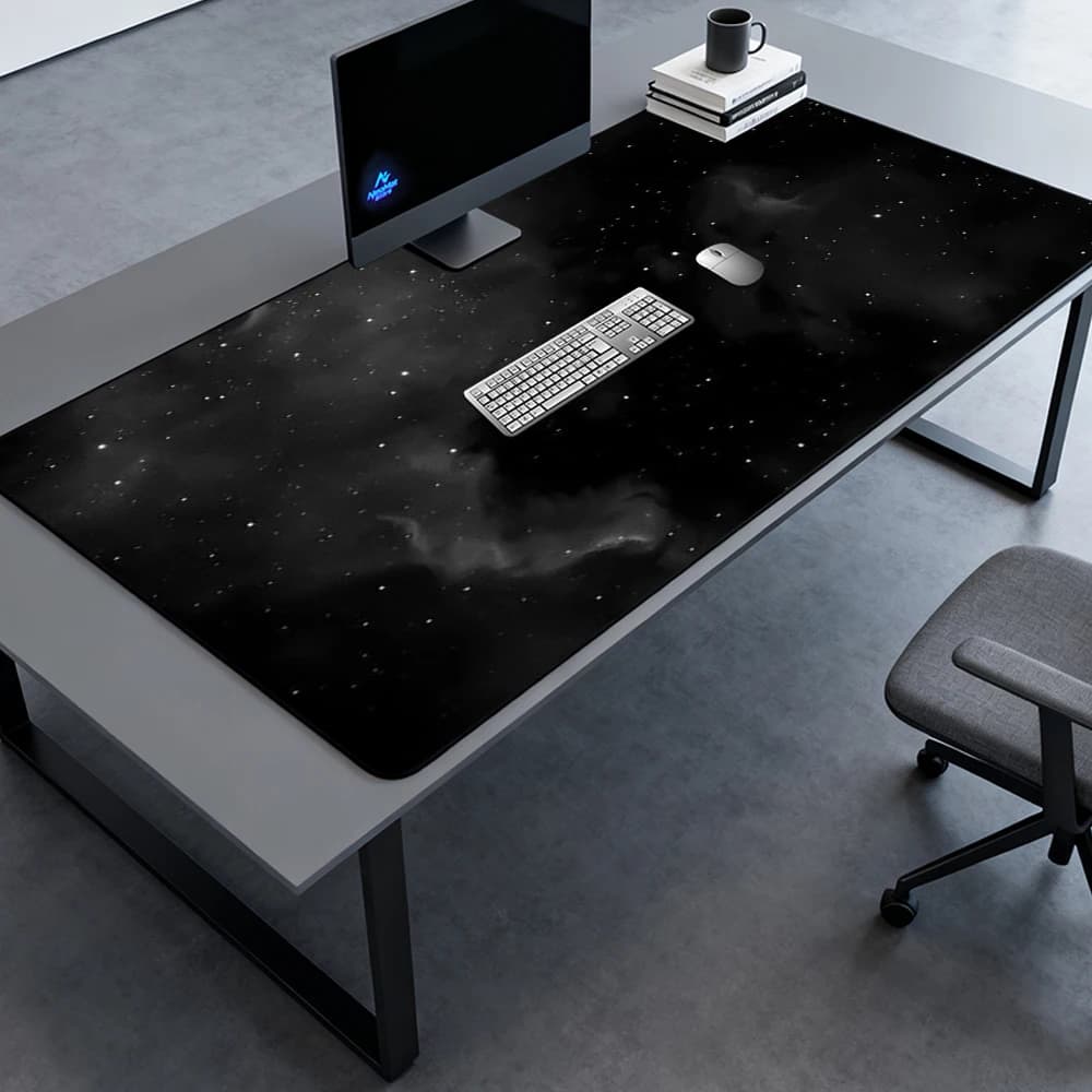 Starry Mouse Pad Office Gaming Desk Mat 160x60 Black White 140x60 Cosmic Universe Large Mousepad Accessories Mousepads