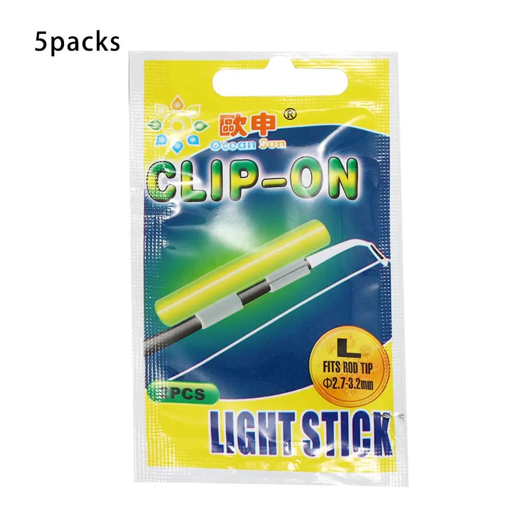 10 Pezzi Bastoncini Luminosi Fluorescenti per Canna da Pesca, Clip-On, Galleggianti Luminosi per la Pesca Notturna