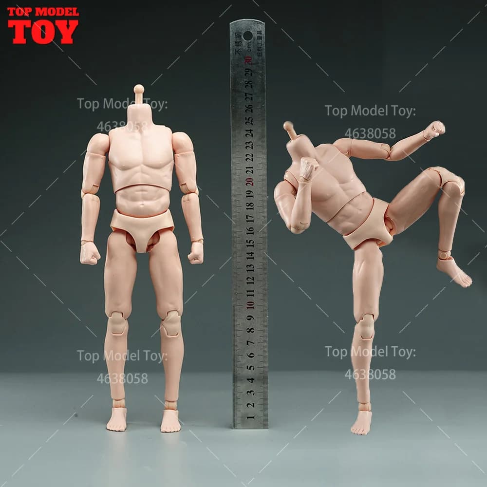 1/6 Bilancia Super Flessibile Giunto Corpo Maschile Collegato Collo Bianco Modello Muscolare 12 ''Soldato Action Figures Bambole Giocattolo
